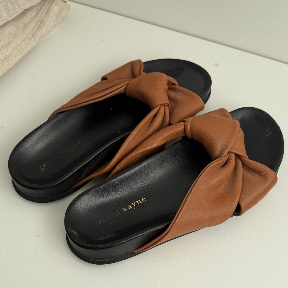 Jenni Kayne Knot Leather Slides